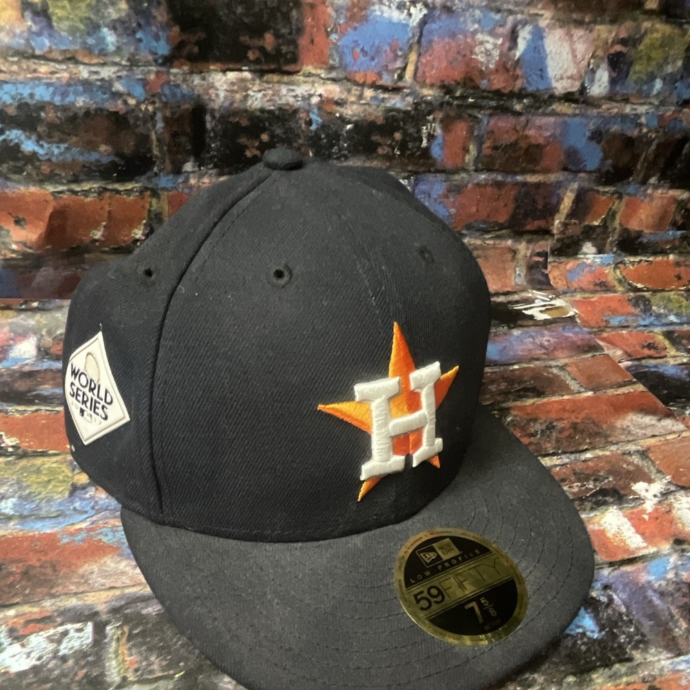 New Era 59FIFTY Low Profile Houston Astros World Series Fitted Cap Black 7 5/8